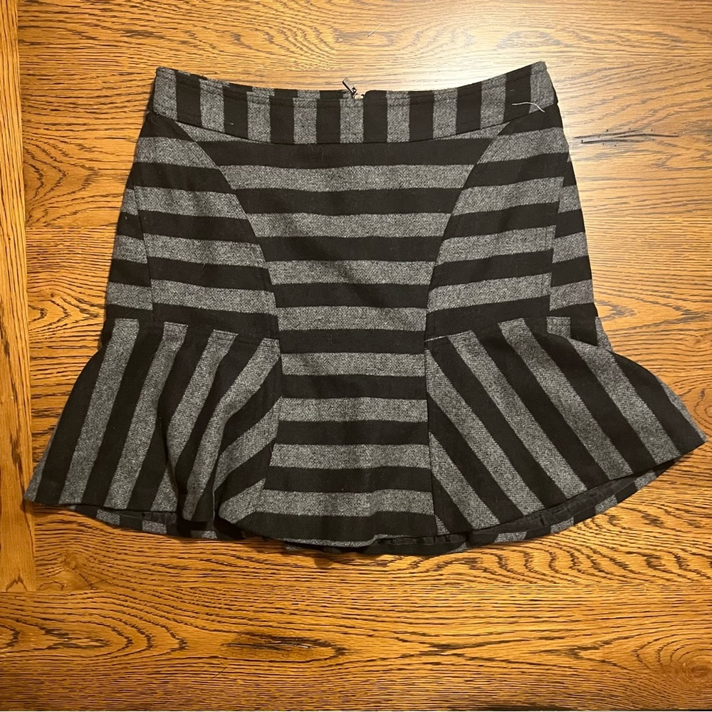 Worthington Gray Ruffled Mini Skirt for Cocktail